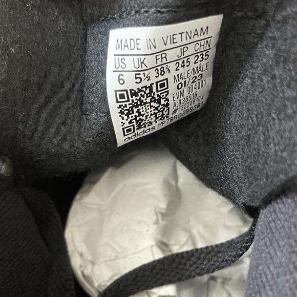 Adidas Samba Classic Leather Sneakers Black Light Brown Soles Women's 7 - Picture 4 of 5